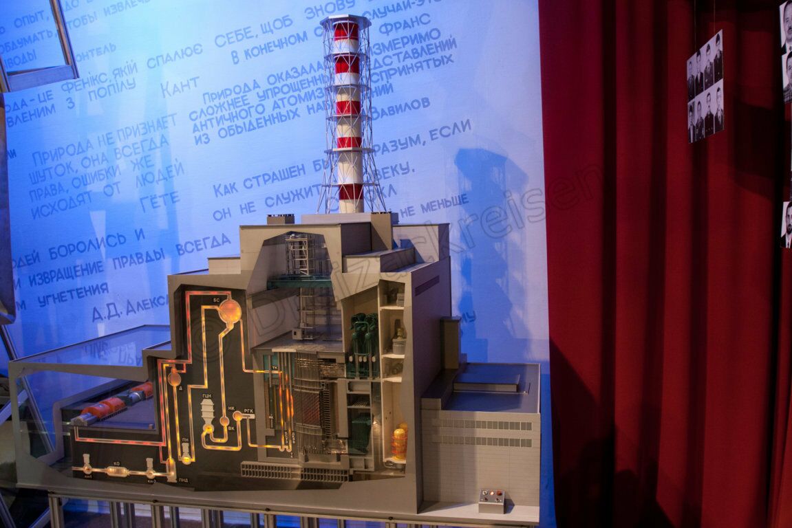 Ein Modell des Unglücksreaktors des AKW Tschernobyl
