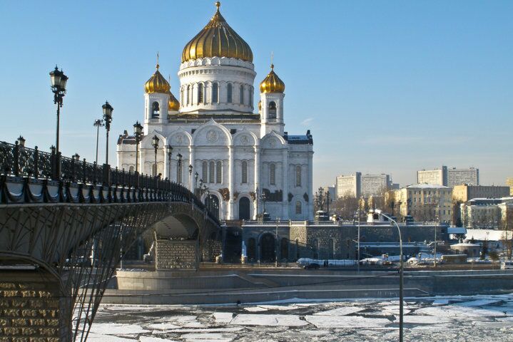 RU-Moskau-Christ-Erloeser-Kathedrale-die wiedererrichtete Christ-Erlöser-Kathedrale in Moskau, Russland